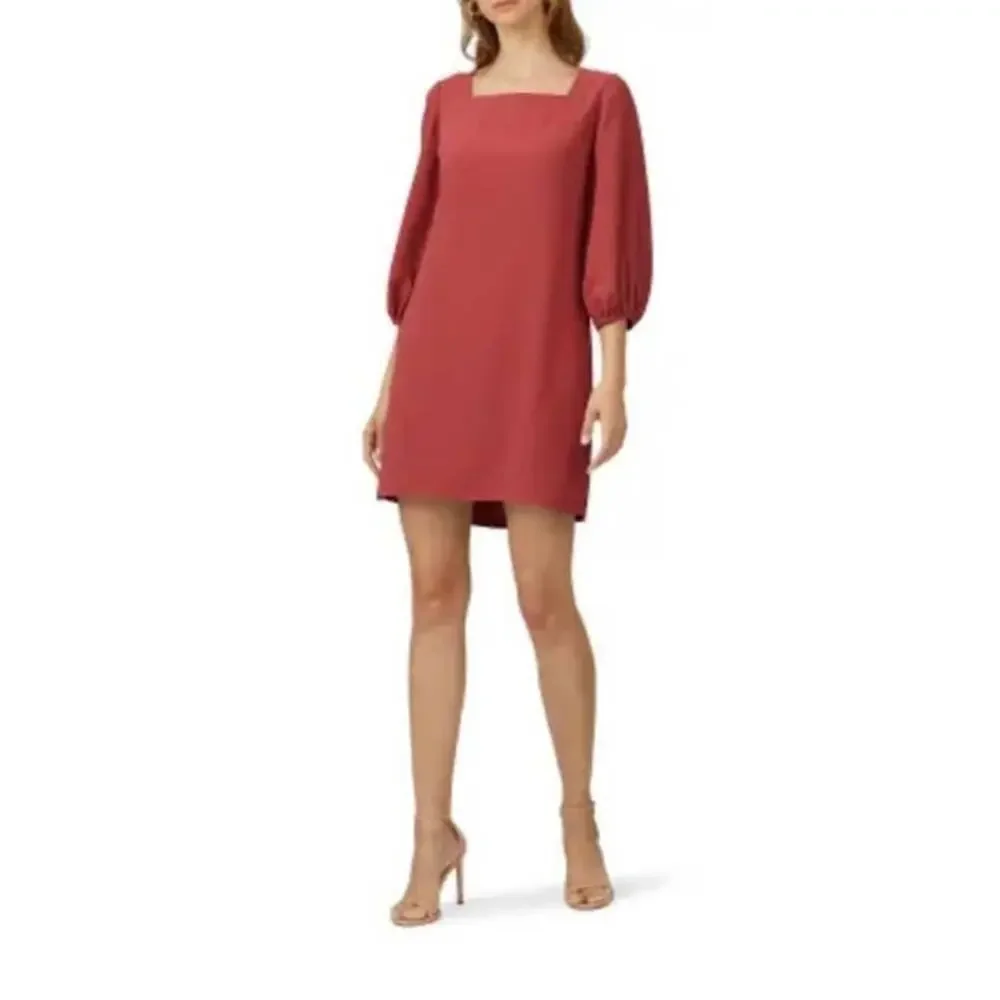 Amanda Uprichard Walsh Crepe Shift Dress in Cinnamon Large